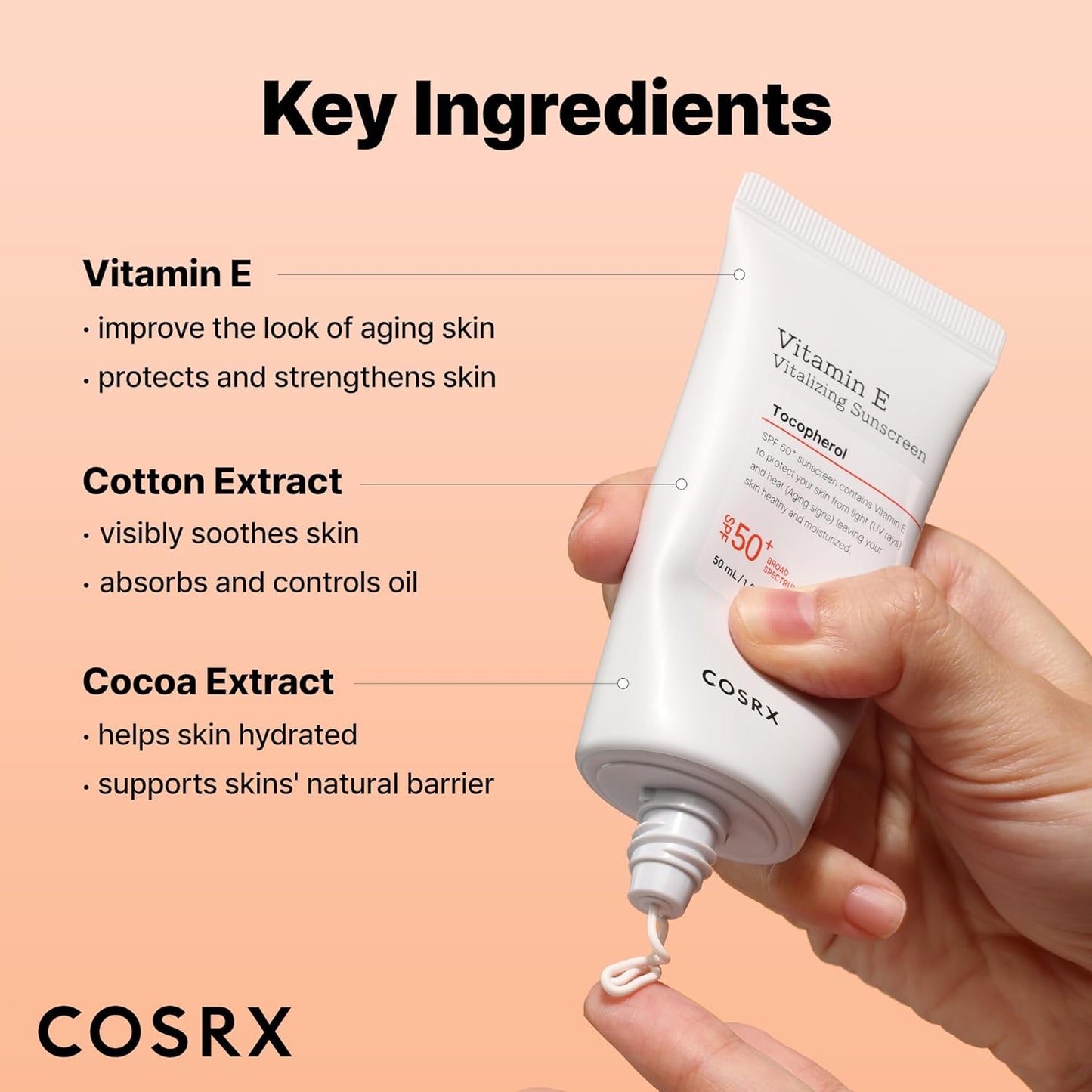 Cosrx - Vitamin E Vitalizing Sunscreen SPF 50+