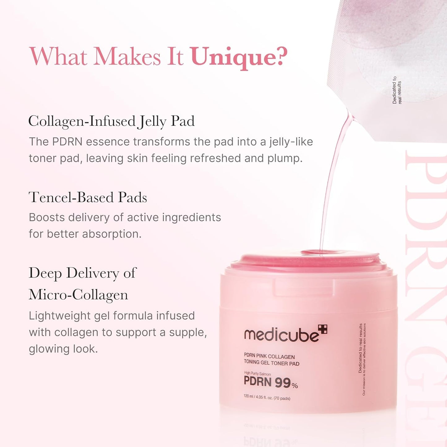 Medicube - PDRN Pink Collagen Toning Gel Toner Pad