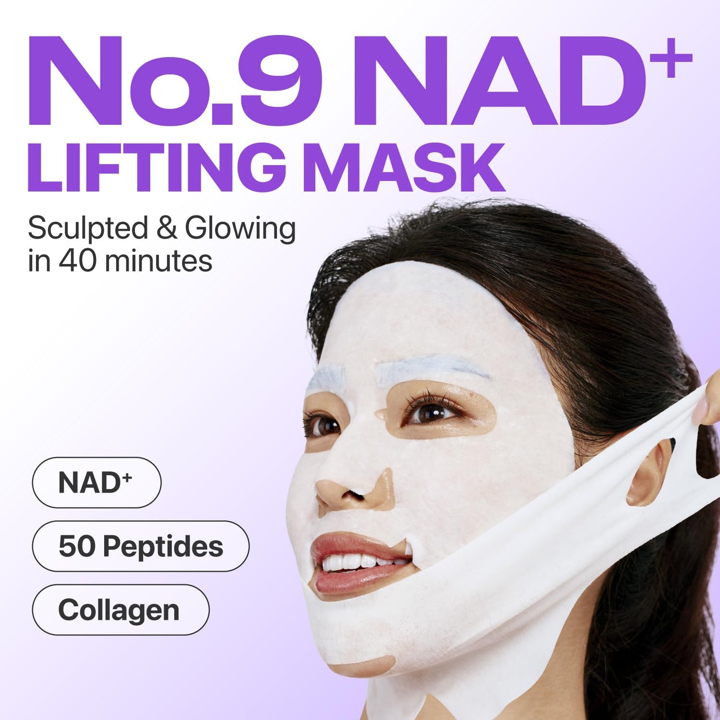 Numbuzin - No.9 NAD+ BIO Lifting-sil Full Face Mask (1ct)