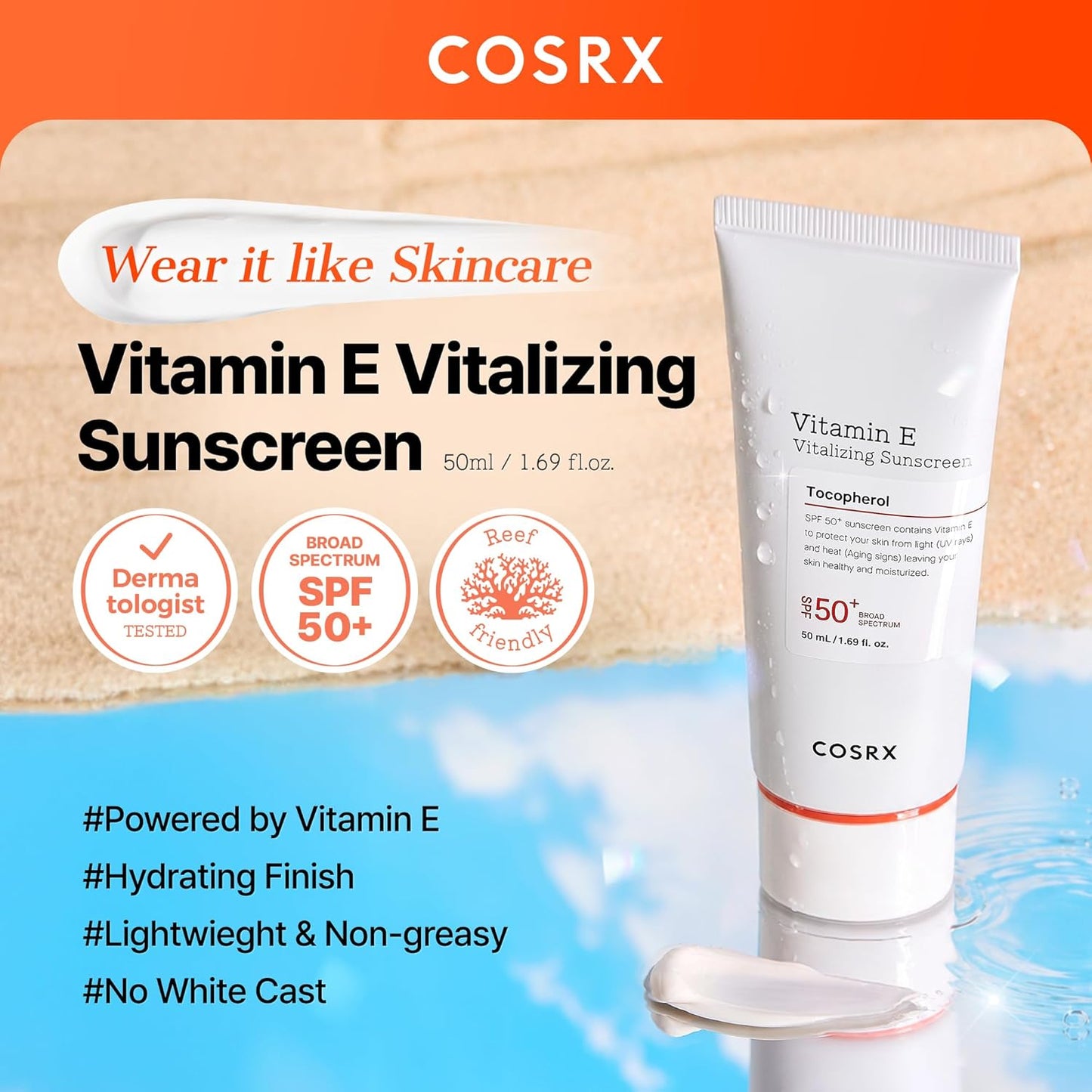 Cosrx - Vitamin E Vitalizing Sunscreen SPF 50+