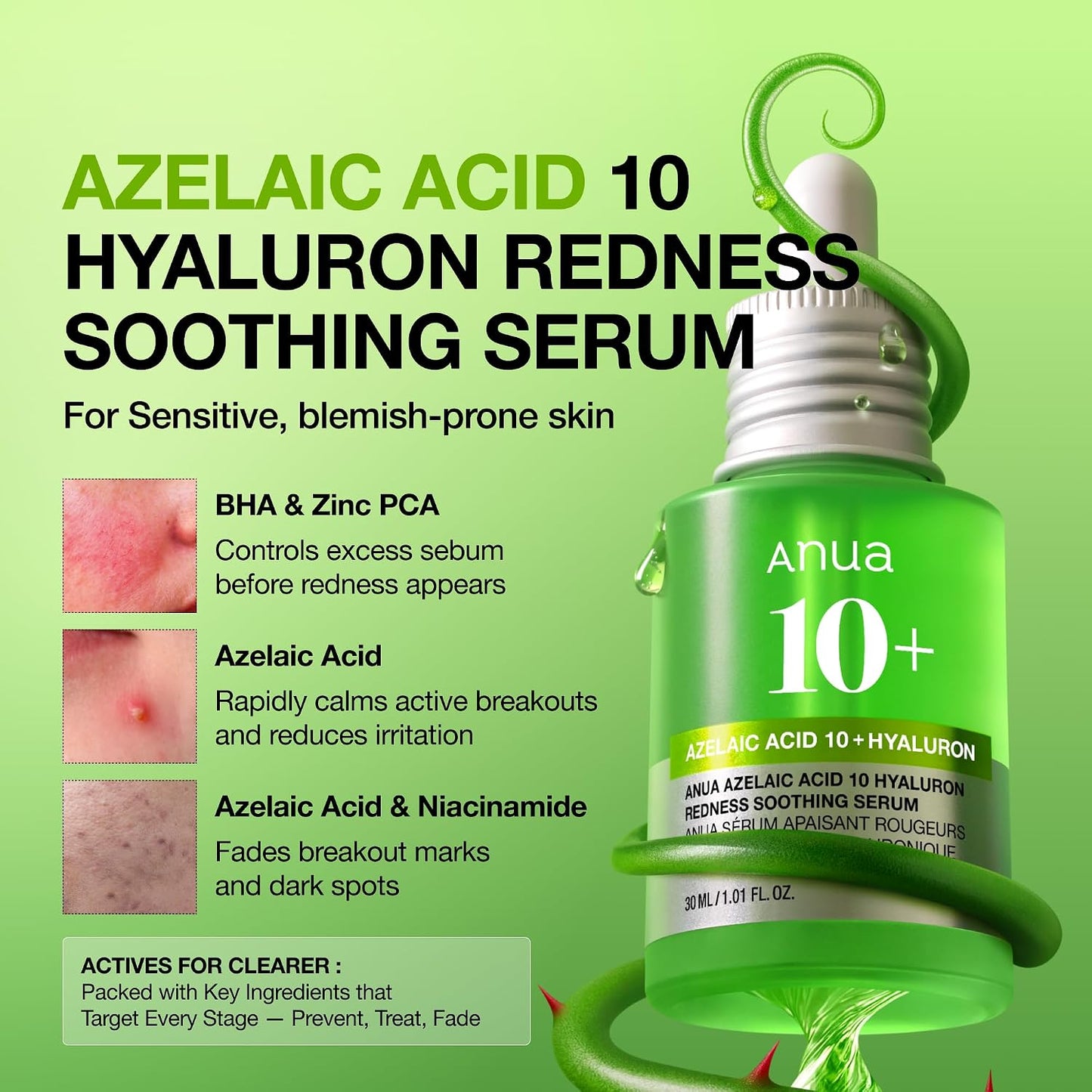 Anua - Azelaic Acid 10 Hyaluron Redness Soothing Serum