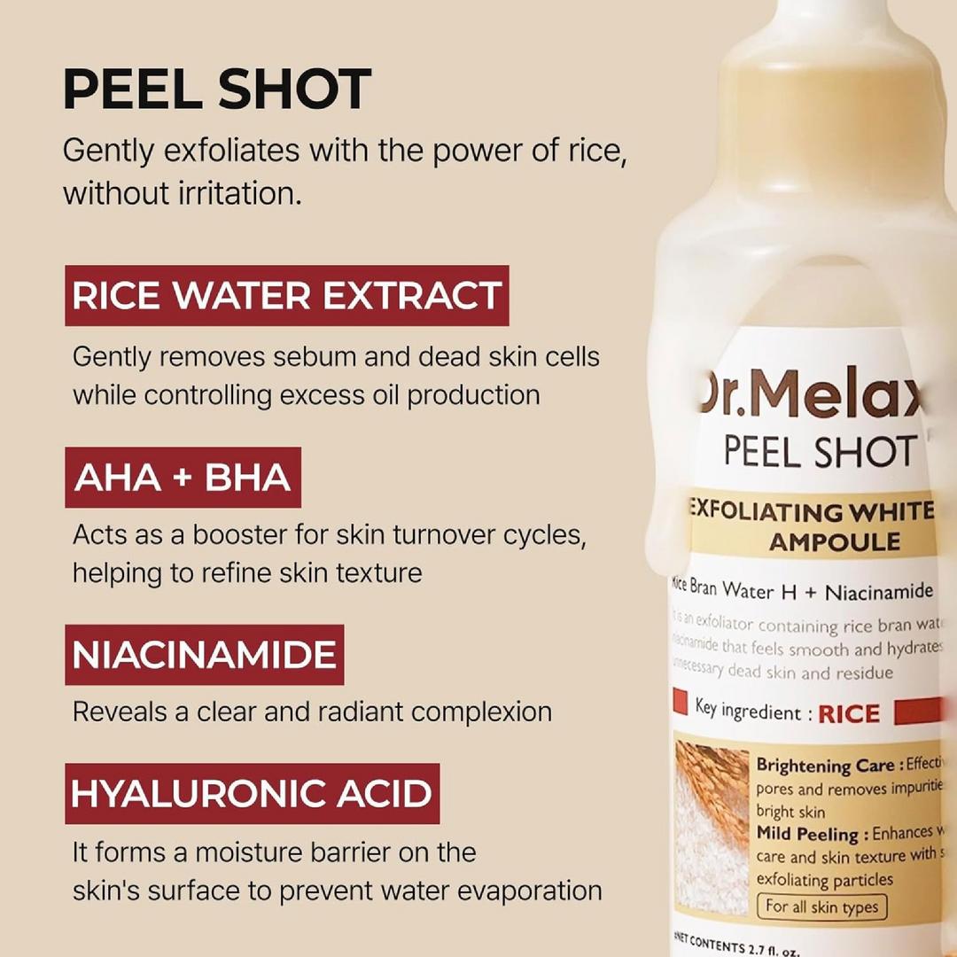 Dr. Melaxin - Peel Shot Exfoliating Rice Ampoule