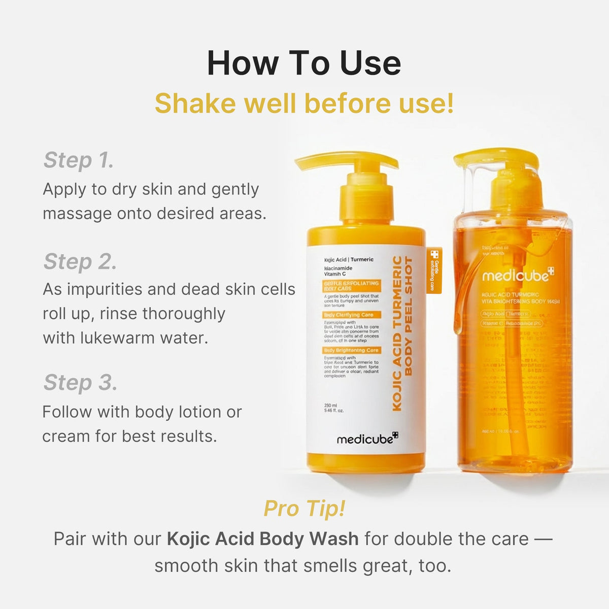 Medicube - Kojic Acid Turmeric Body Peel Shot