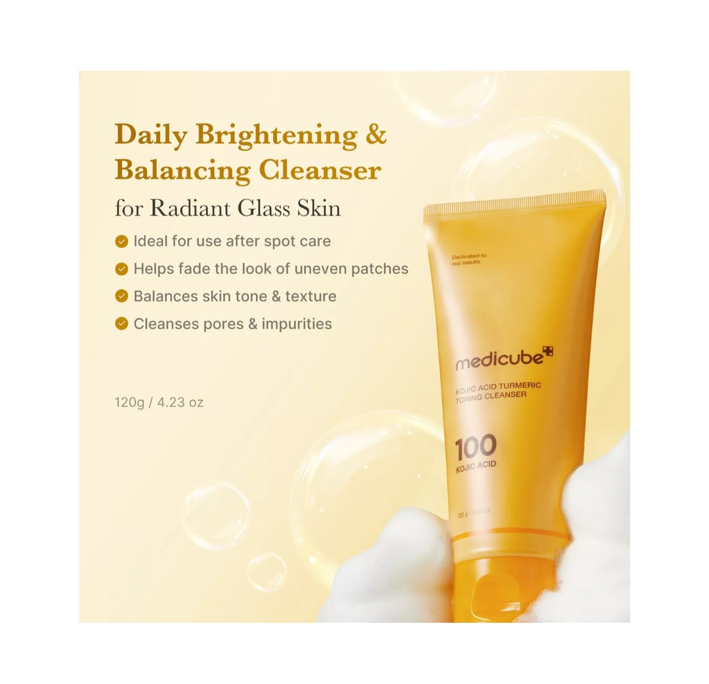 Medicube - Kojic Acid Turmeric Toning Cleanser